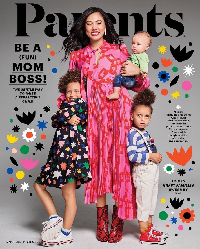 库里一家拍摄杂志封面 五口之家也太幸福了吧