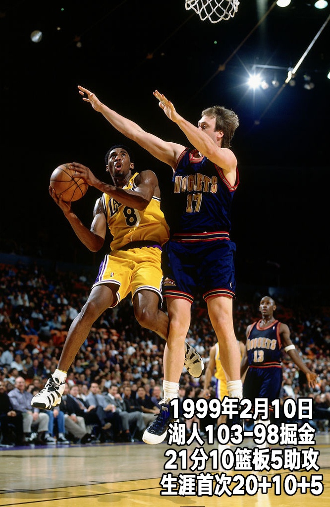 24张经典照回顾科比生涯第三季：20岁，首发打满82场常规赛