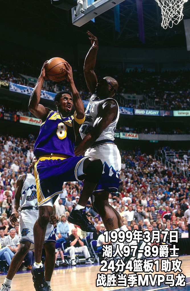 24张经典照回顾科比生涯第三季：20岁，首发打满82场常规赛