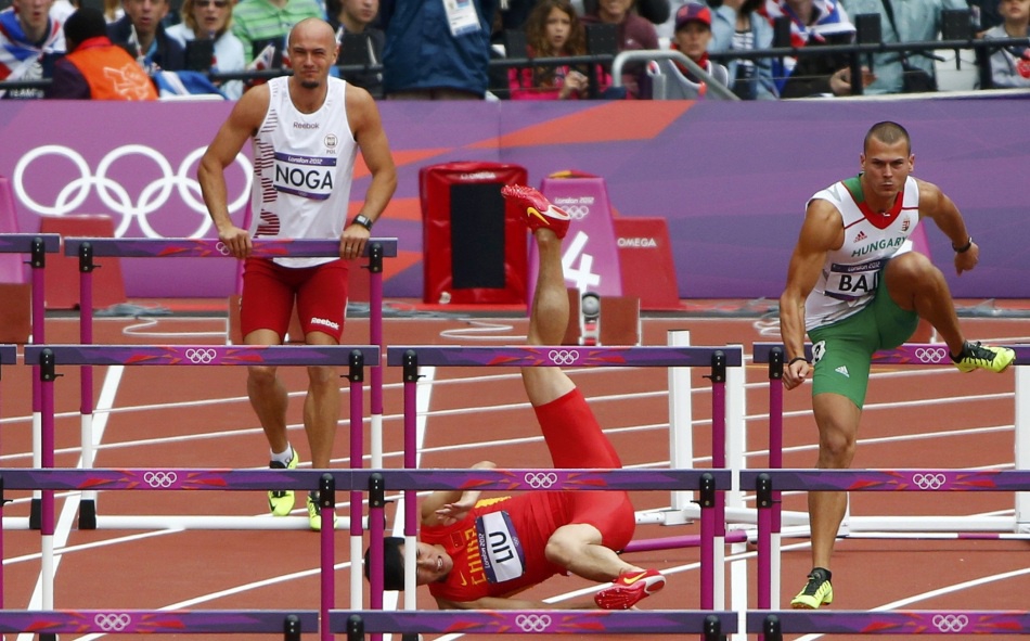 历史上的今天刘翔告别伦敦奥运