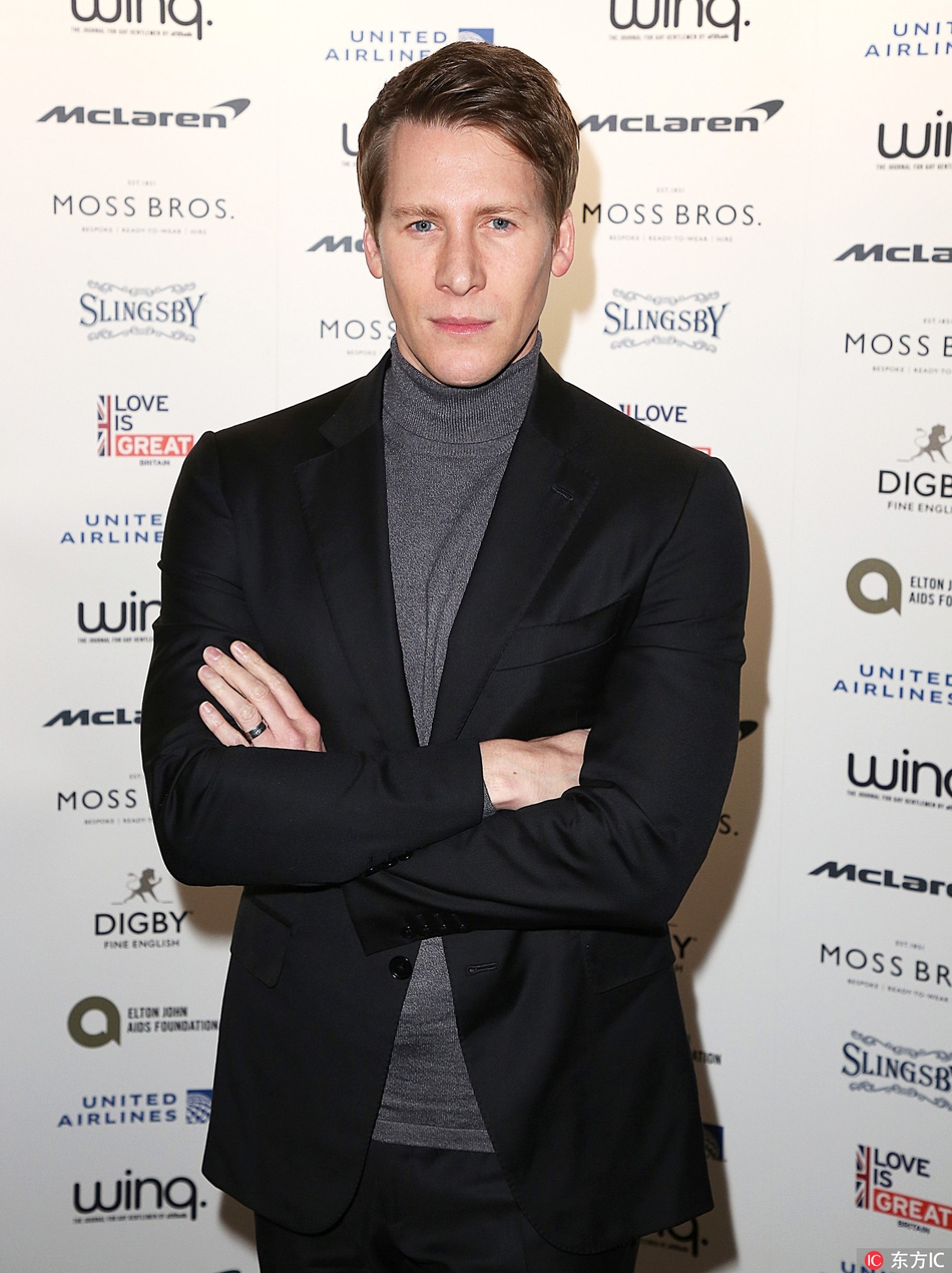英国伦敦,同志杂志winq年度男士颁奖礼,戴利老公独自一人亮相
