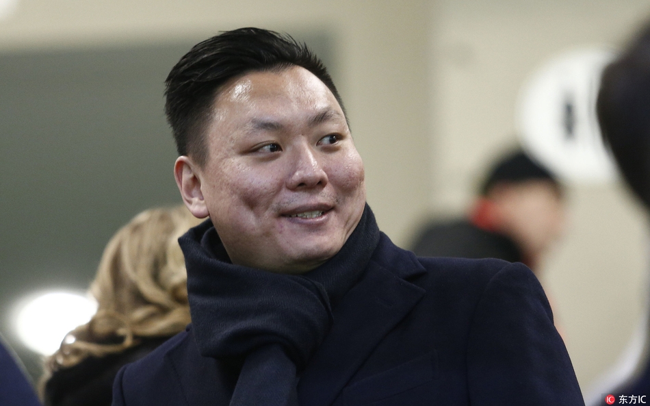 韩力观战米兰比赛
