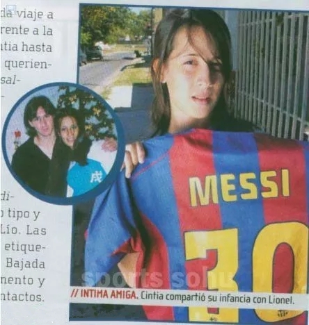 2、梅西与儿时红颜辛迪亚的往事