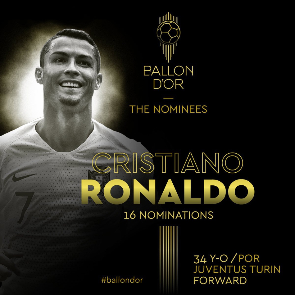 绝代双骄！梅西C罗再次入围金球奖名单