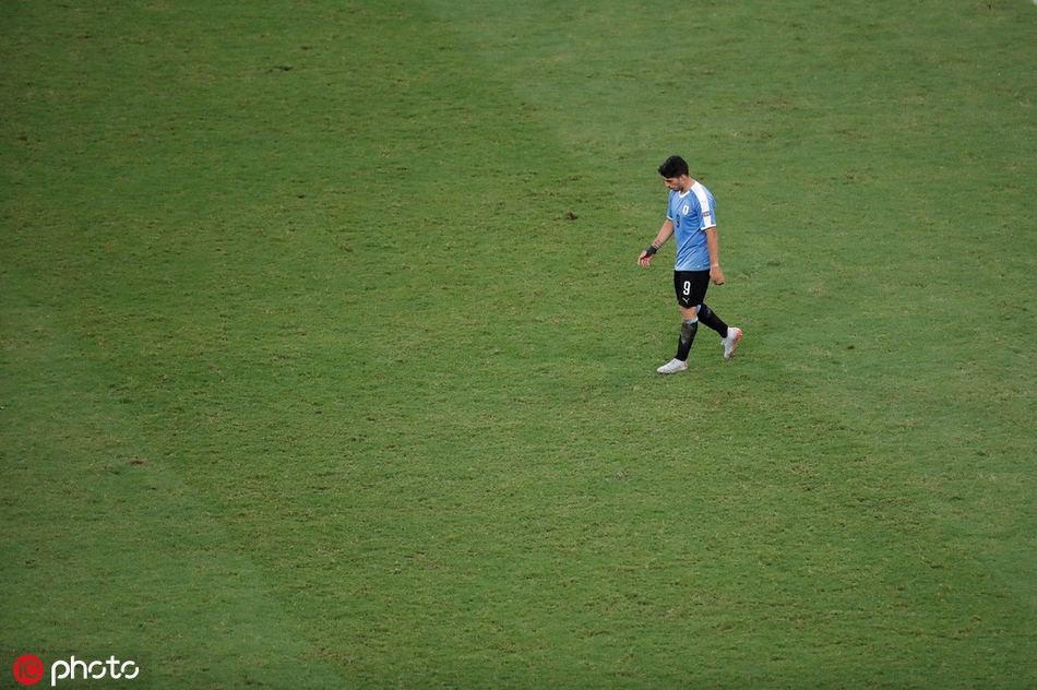 苏牙罚失点球 出局后掩面痛哭