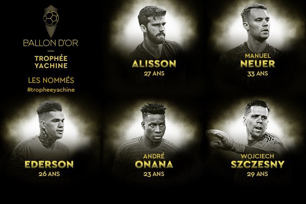 雅欣奖10人候选 英超独占4人