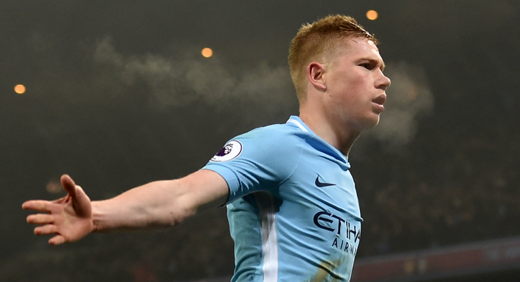 8、德布劳内――1.3亿欧元