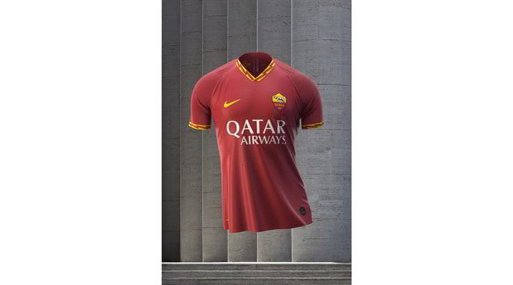 罗马新赛季球衣 1细节霸气