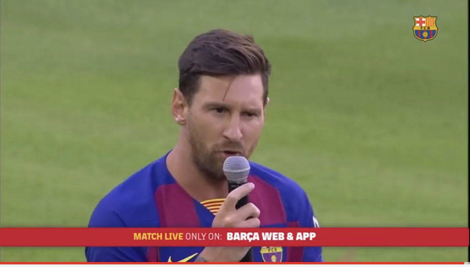 梅西亮相诺坎普振奋演讲动员新赛季