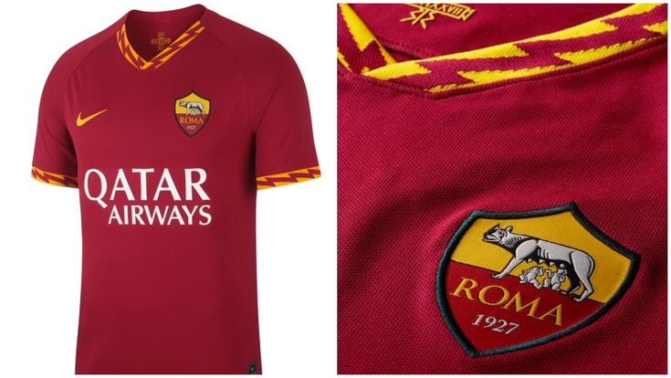 罗马新赛季球衣 1细节霸气