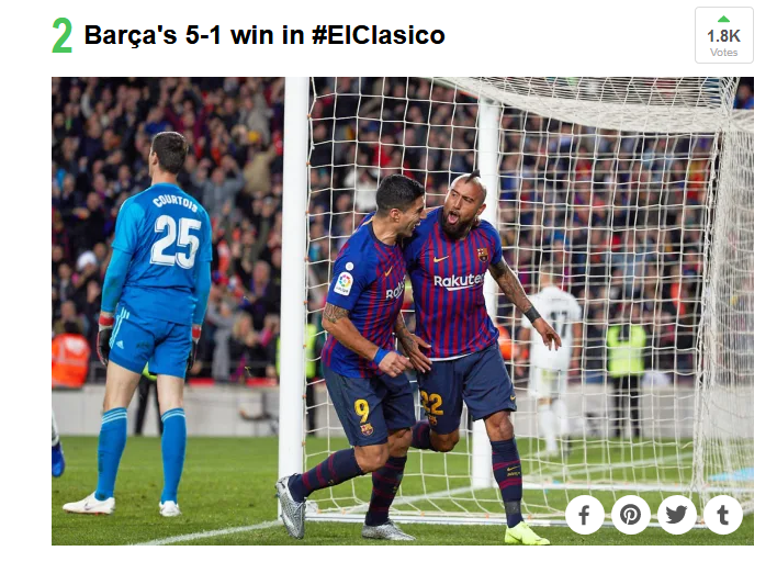 巴萨国家德比5-1大胜皇马