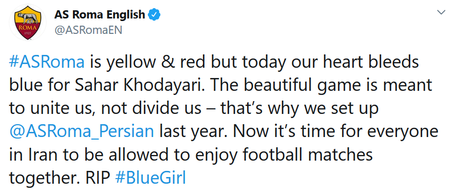 伊朗女子看球被捕 自焚抗议女性禁令