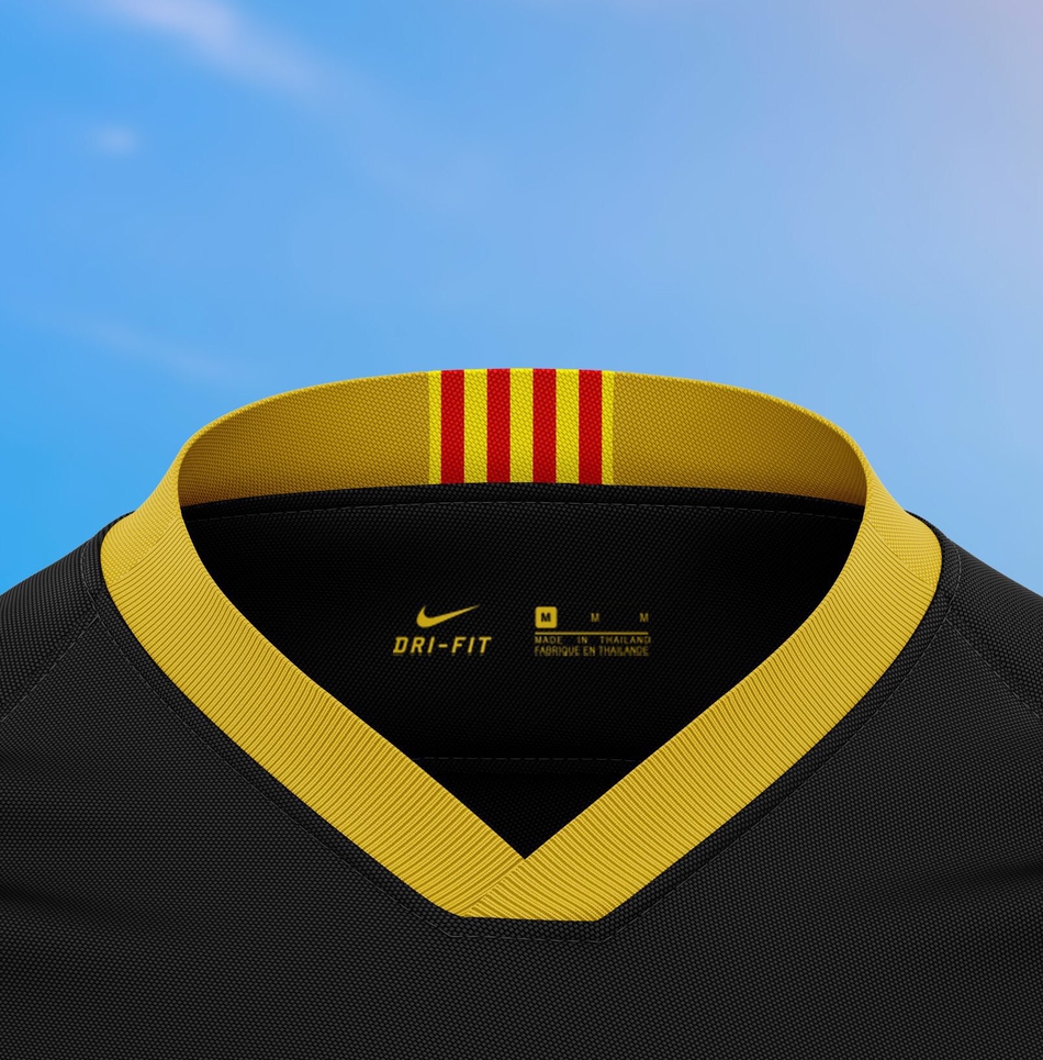 巴萨下赛季客场球衣曝光 黑金配色