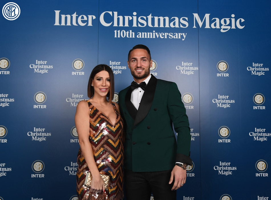 国米太太团亮相圣诞晚宴