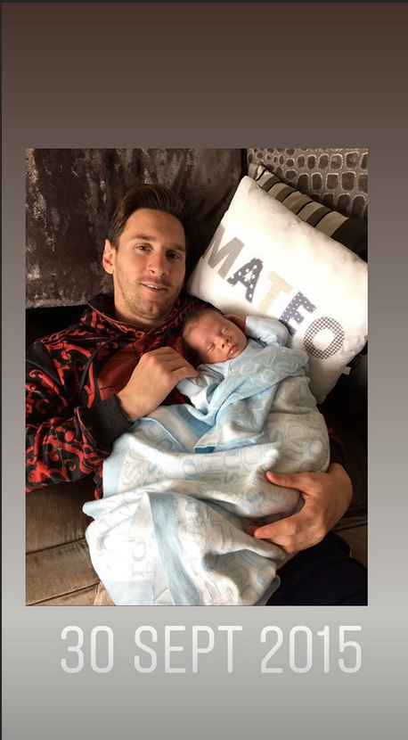 梅西和他的三个萌娃 太可爱了