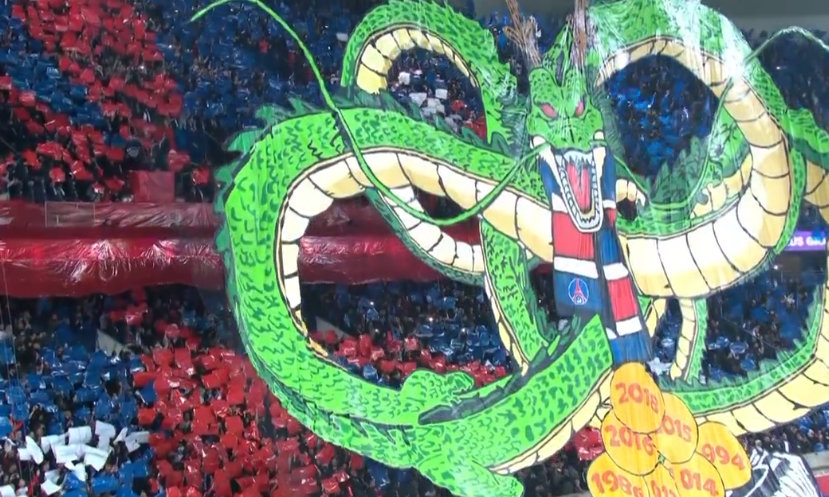 帅爆！巴黎看台惊现龙珠神龙