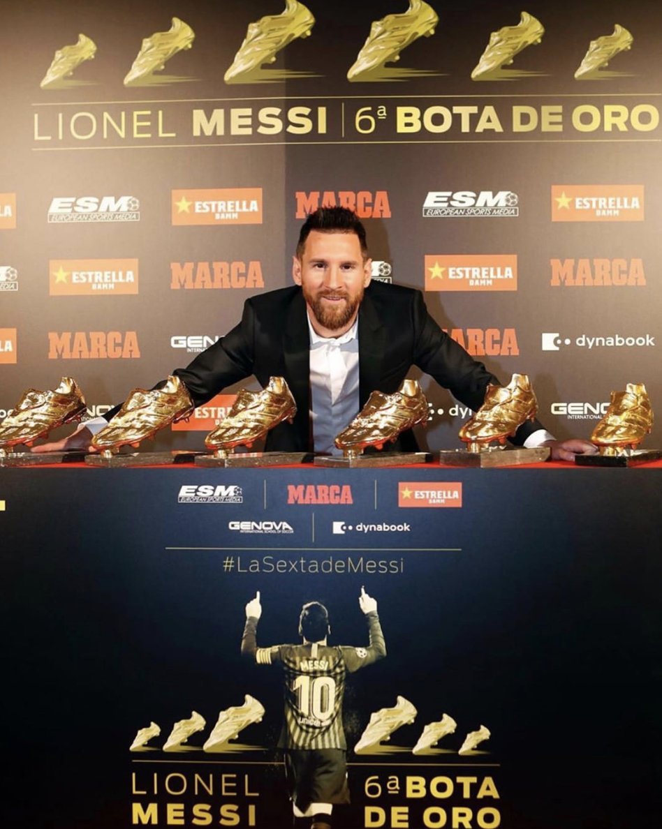 盘点梅西6次金靴 从男孩到大胡子老头