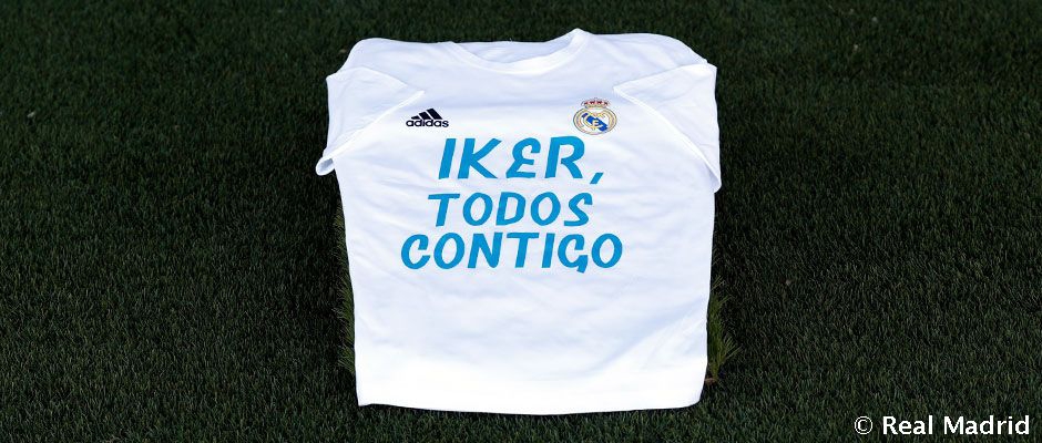 皇马全队穿特别T恤祝福卡西