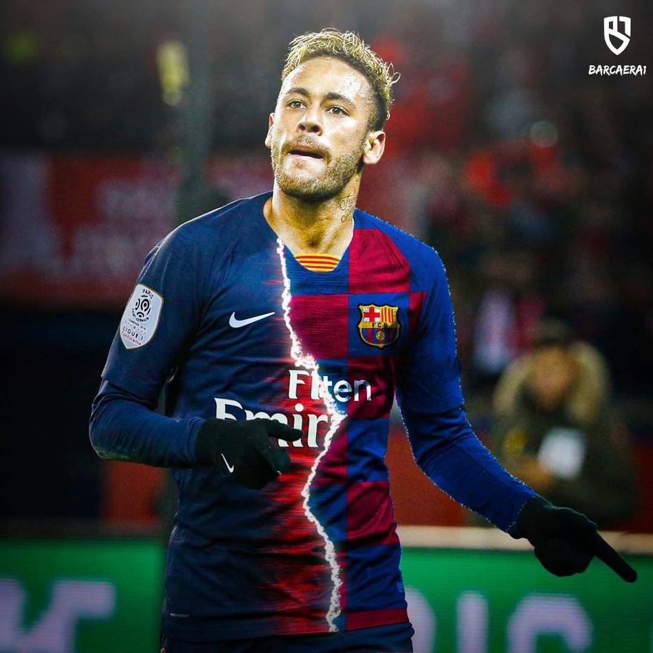 内马尔真要回巴萨了？球迷花式P图