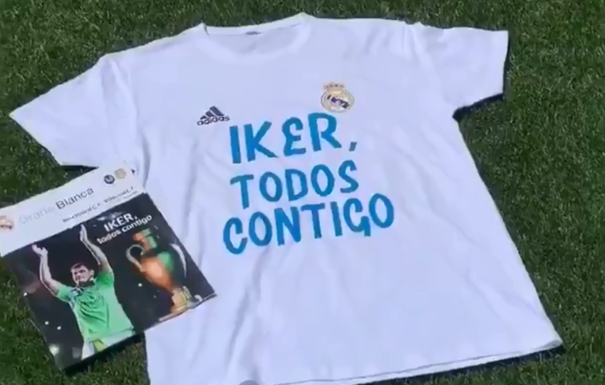 皇马全队穿特别T恤祝福卡西