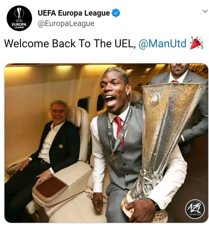 网友制图：欧足联官方欢迎曼联回到欧联赛场