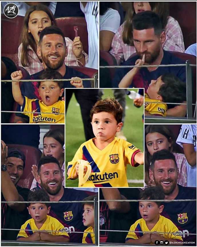 梅西父爱宠溺的一面 儿子太萌