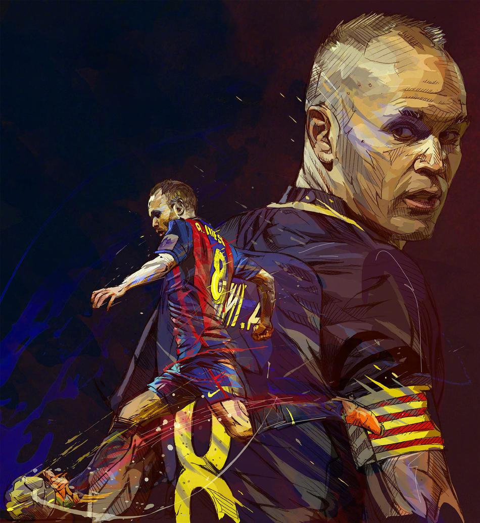 足坛7大巨星艺术肖像 梅西领衔