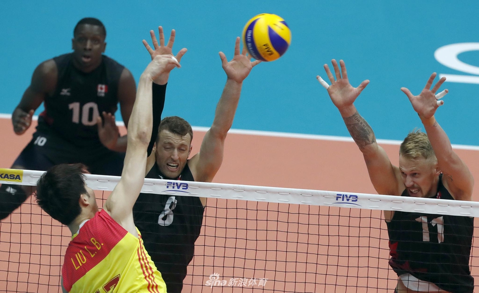 世锦赛中国男排1-3加拿大