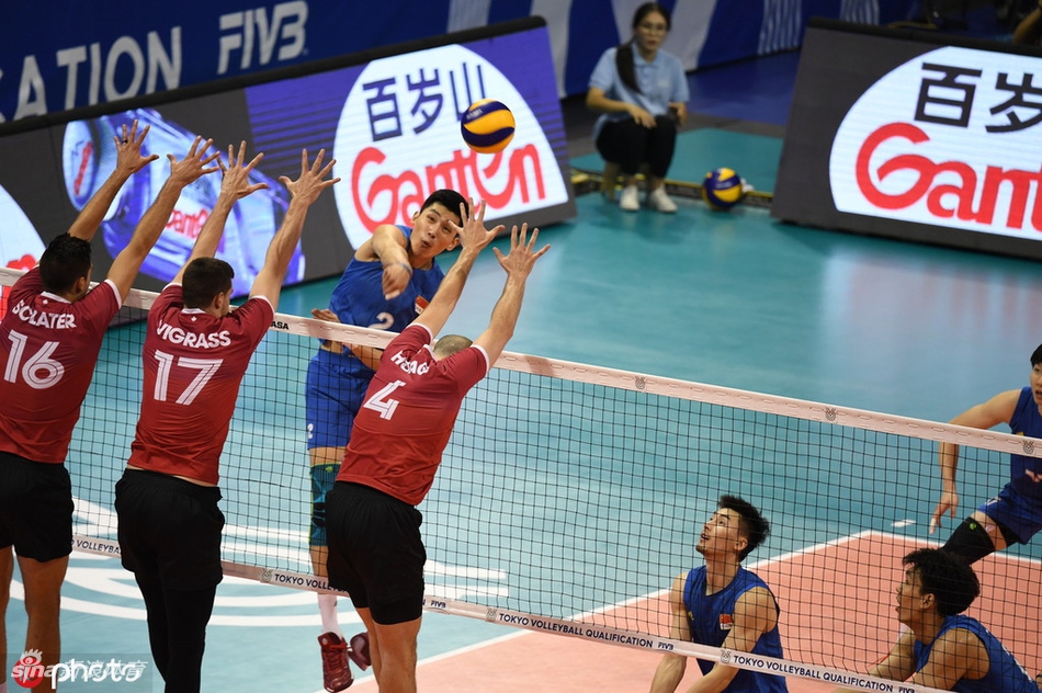 奥运资格赛中国男排2-3加拿大