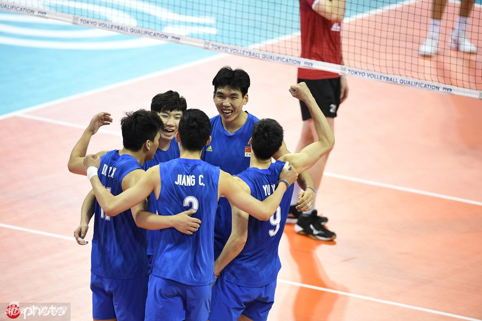 奥运资格赛中国男排2-3加拿大