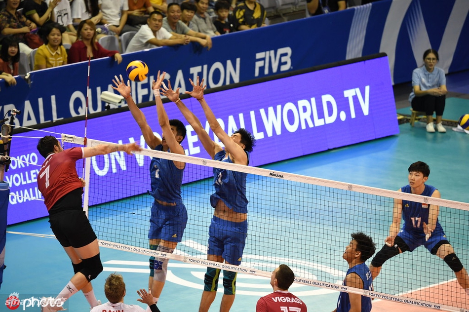 奥运资格赛中国男排2-3加拿大