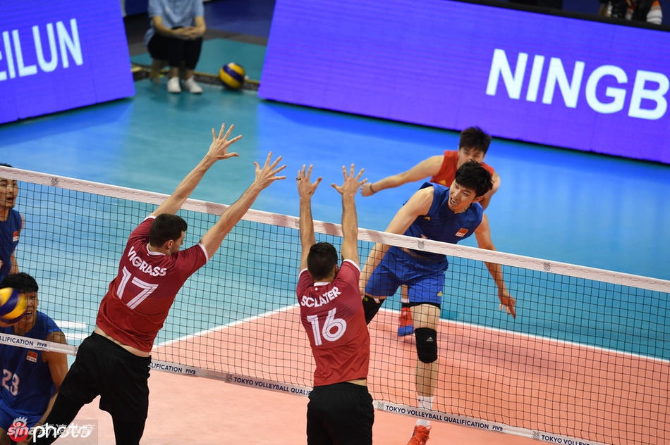 奥运资格赛中国男排2-3加拿大