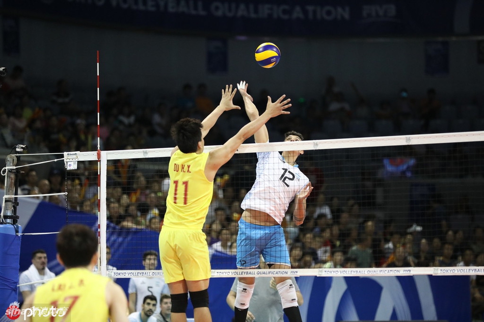 奥运资格赛中国男排2-3阿根廷