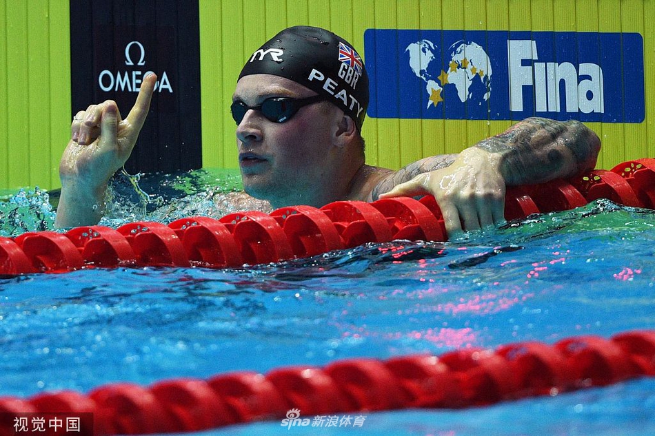 世锦赛100蛙皮蒂夺冠闫子贝第3