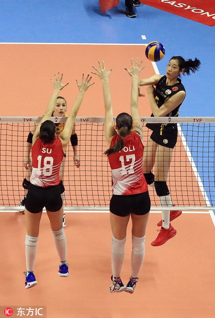 朱婷15分瓦基弗银行3-0土航