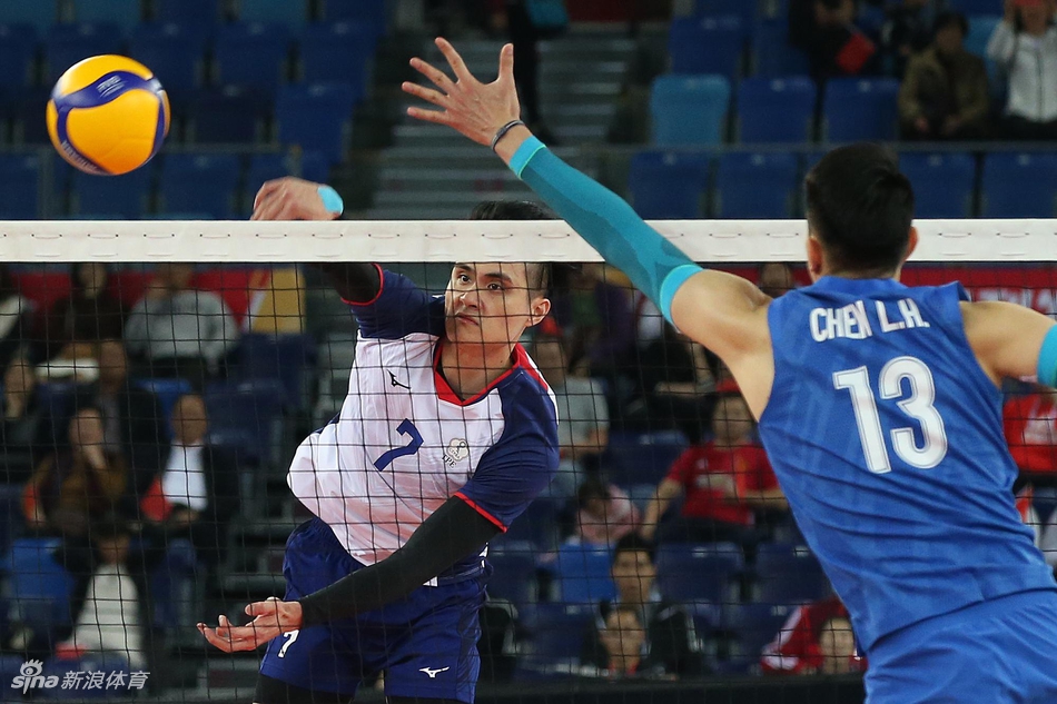 奥运资格赛中国男排3-2中国台北