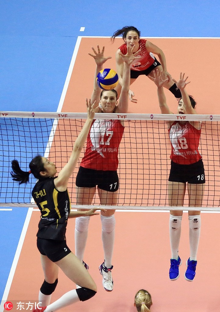 朱婷15分瓦基弗银行3-0土航