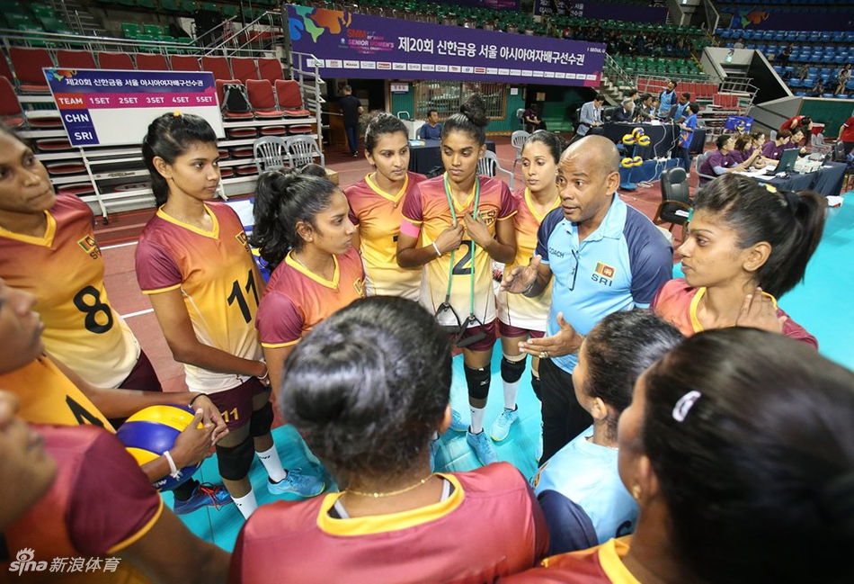 亚锦赛中国女排3-0斯里兰卡