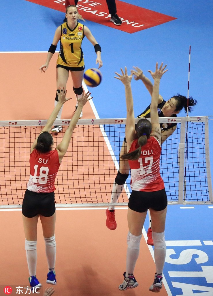 朱婷15分瓦基弗银行3-0土航