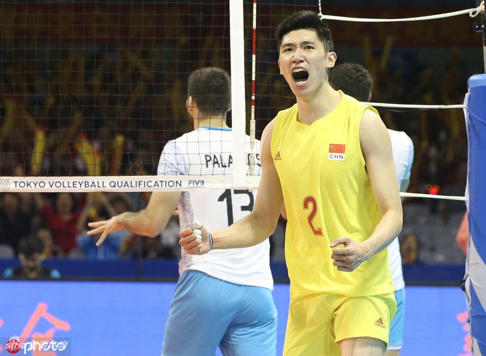 奥运资格赛中国男排2-3阿根廷