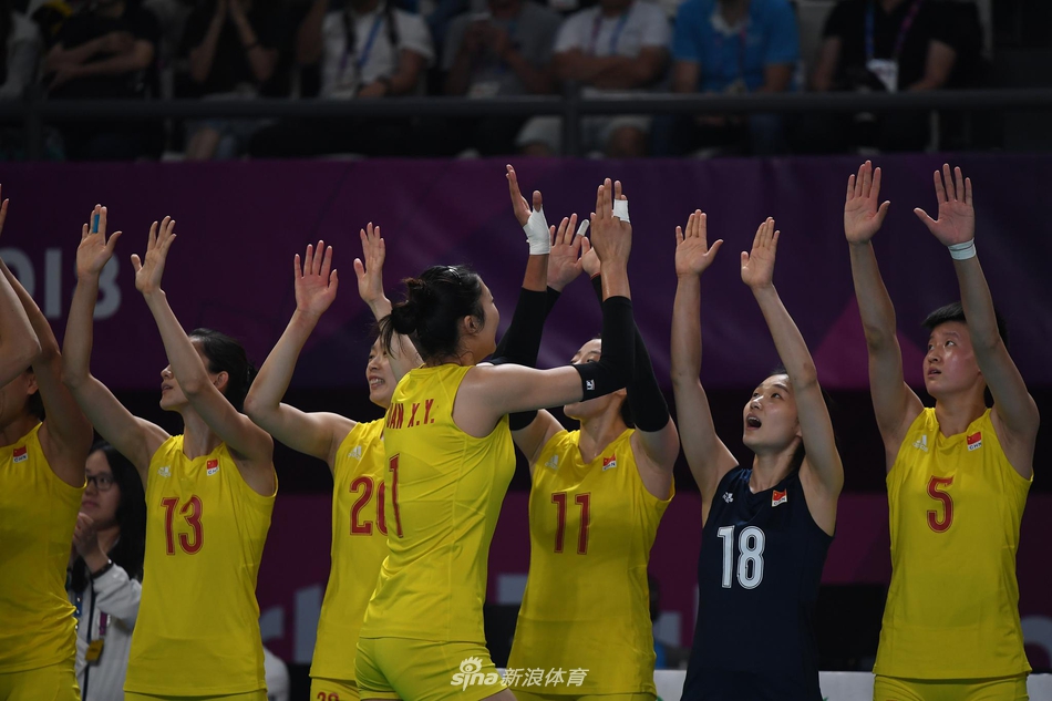 新浪直击亚运女排半决赛中国3-0日本