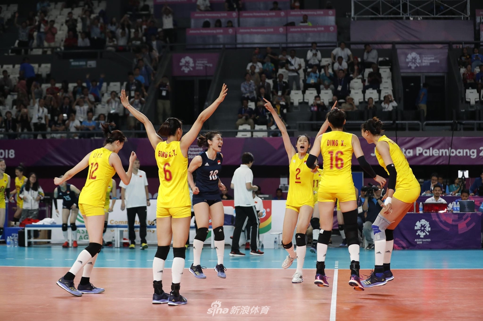 新浪直击亚运女排半决赛中国3-0日本