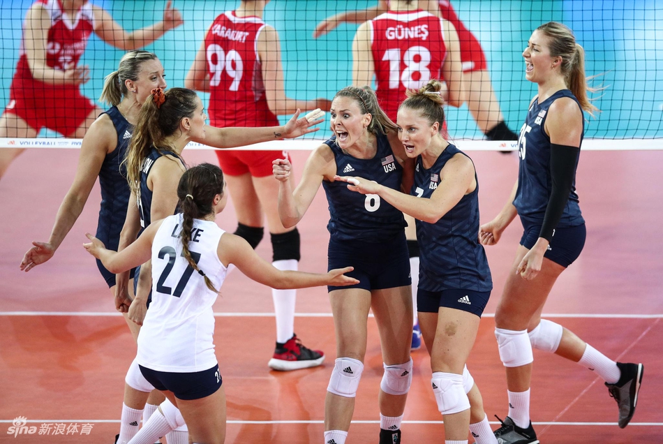 世联土耳其女排3-0完胜美国