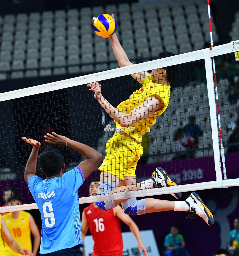 亚运会男排:中国3-1斯里兰卡