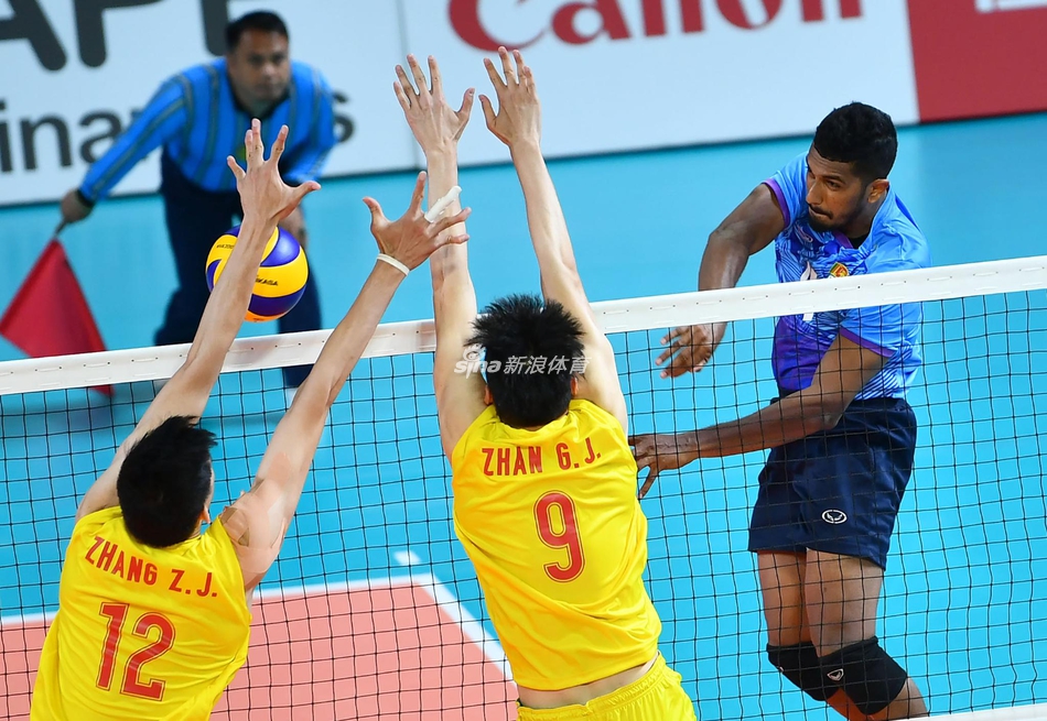 亚运会男排:中国3-1斯里兰卡