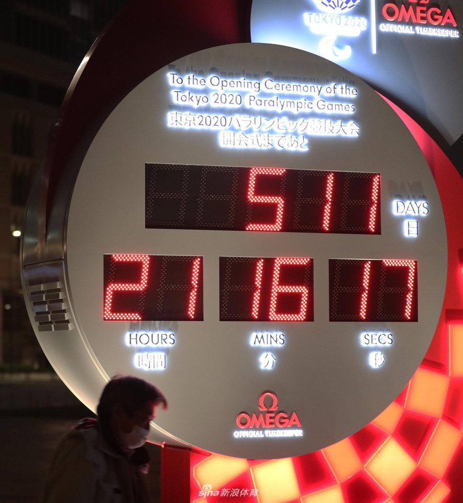 东京站电子钟开始奥运会倒计时