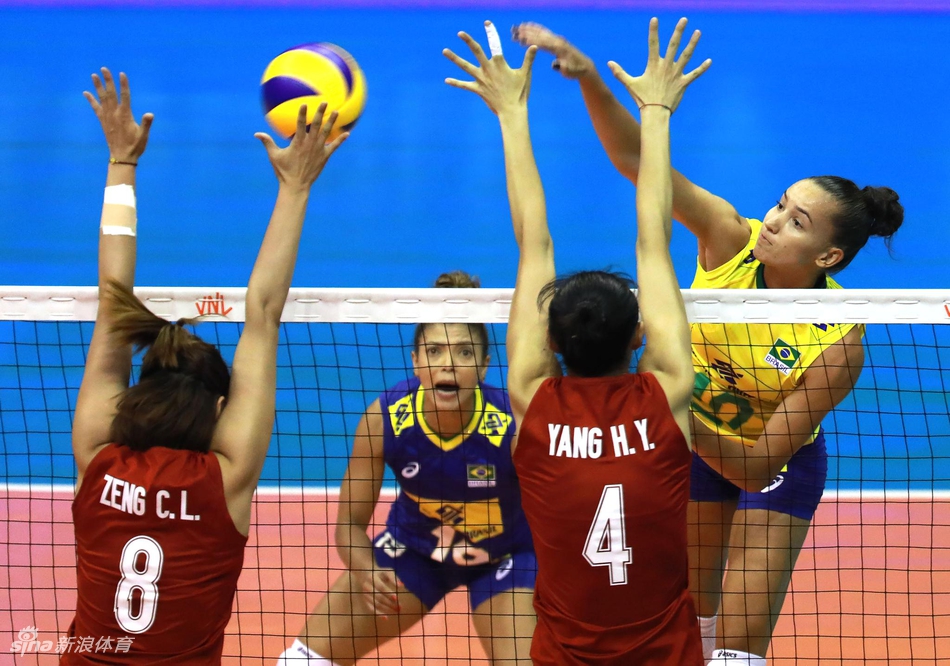 2019世界女排联赛中国0-3巴西