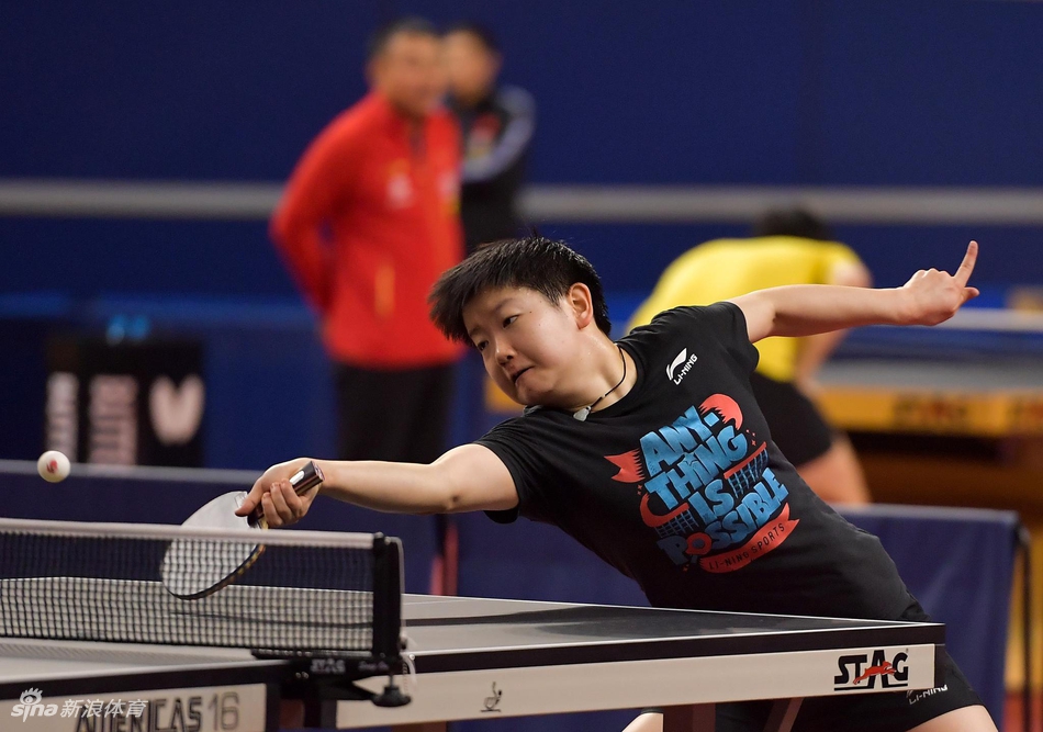 中国国家乒乓球队在多哈备战