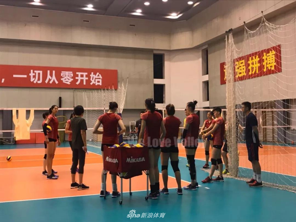 备战世锦赛中国女排北京开练
