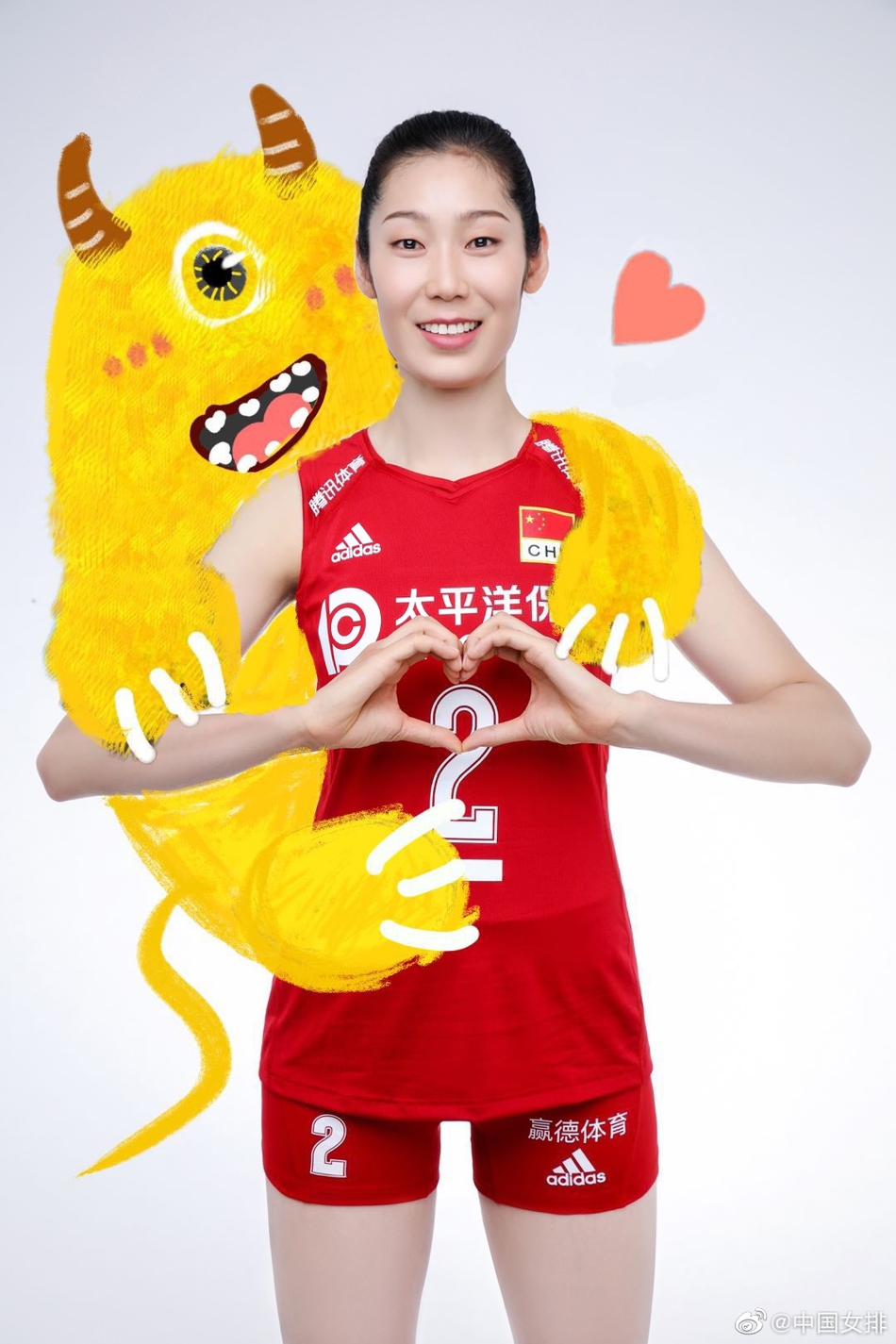 当中国女排遇上网红小怪兽